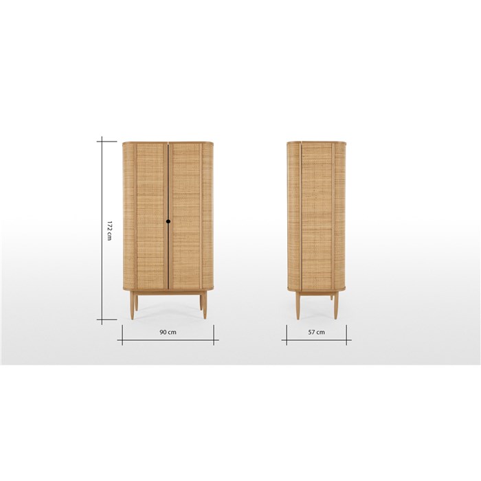 172cm Wooden Storage Cabinet Cupboard with 2 Doors