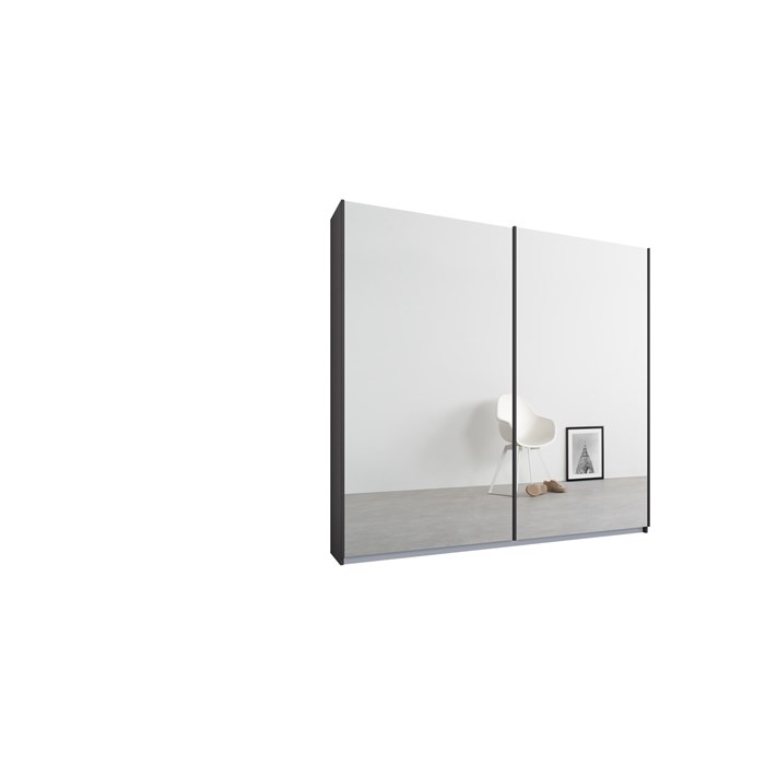 Graphite Grey Frame, Mirror Doors, Classic Interior