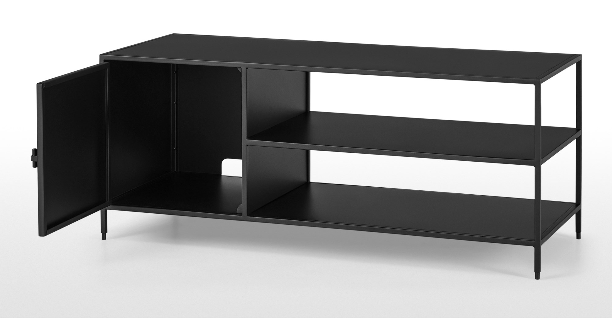 SOLOMON Compact TV Unit Black Metal TV & media furniture Furniture